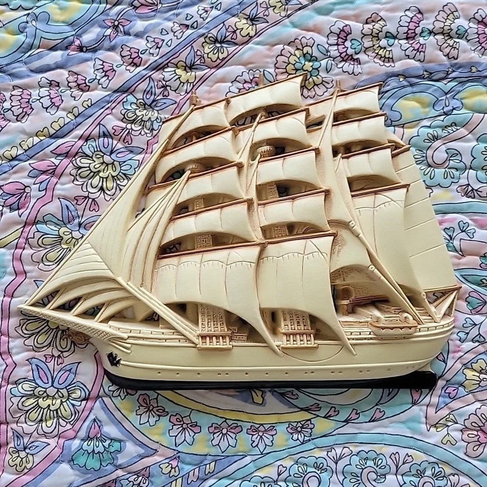 Vintage Burwood Clipper Ships Wall Hanging Set of 3 Nautical Decor